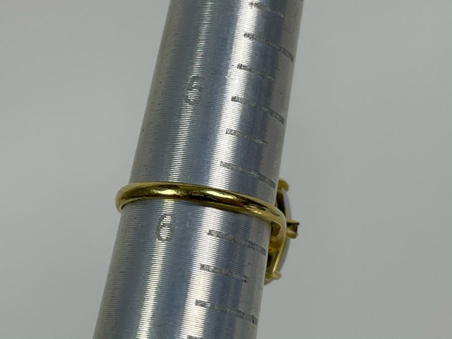 18K Gold Opal Ring Size 5.75 3.1g Fair Market Value $200 [Photo 14]