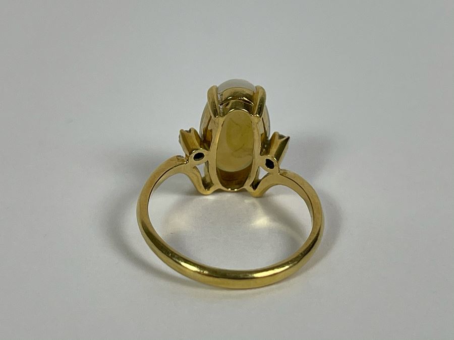 18K Gold Opal Ring Size 5.75 3.1g Fair Market Value $200 [Photo 13]
