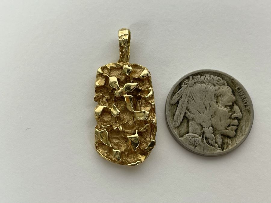 14K Gold Nugget Pendant 6.6g [Photo 3]