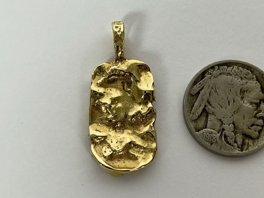 14K Gold Nugget Pendant 6.6g [Photo 5]
