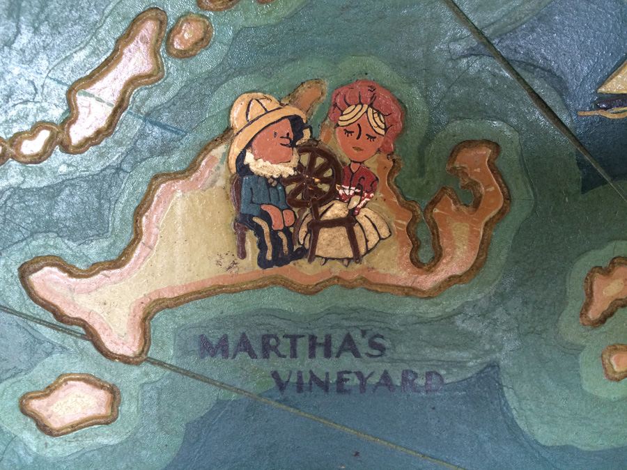 Vintage Wooden Painted Map of Cape Cod and Vicinity [Photo 9]