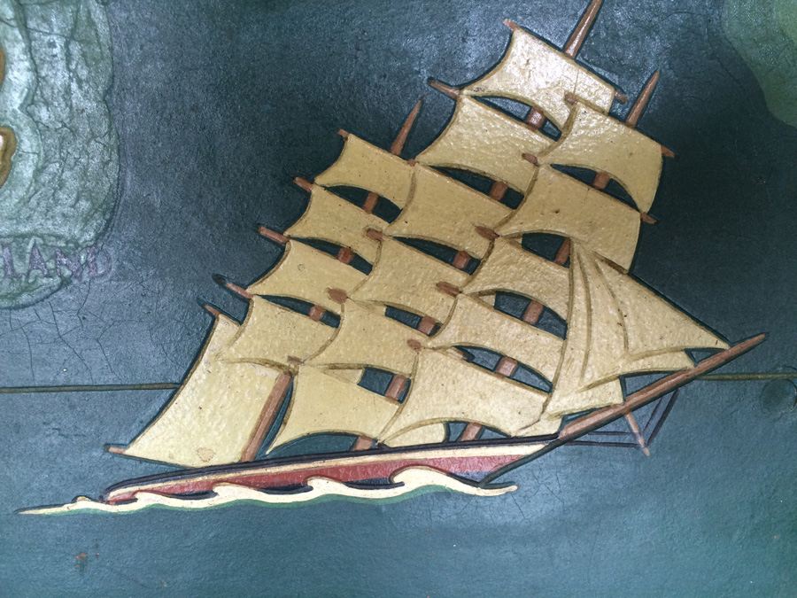 Vintage Wooden Painted Map of Cape Cod and Vicinity [Photo 8]