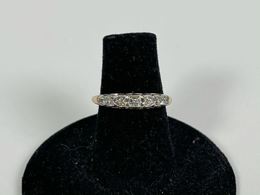 14K Diamond Ring Size 5.5 2.2g Fair Market Value $175 [Photo 5]