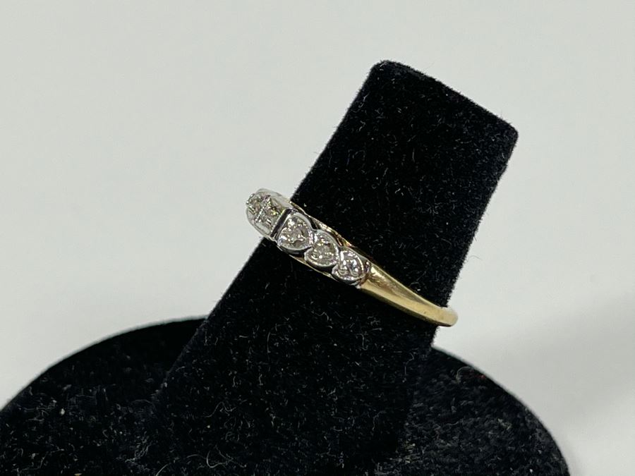 14K Diamond Ring Size 5.5 2.2g Fair Market Value $175 [Photo 9]