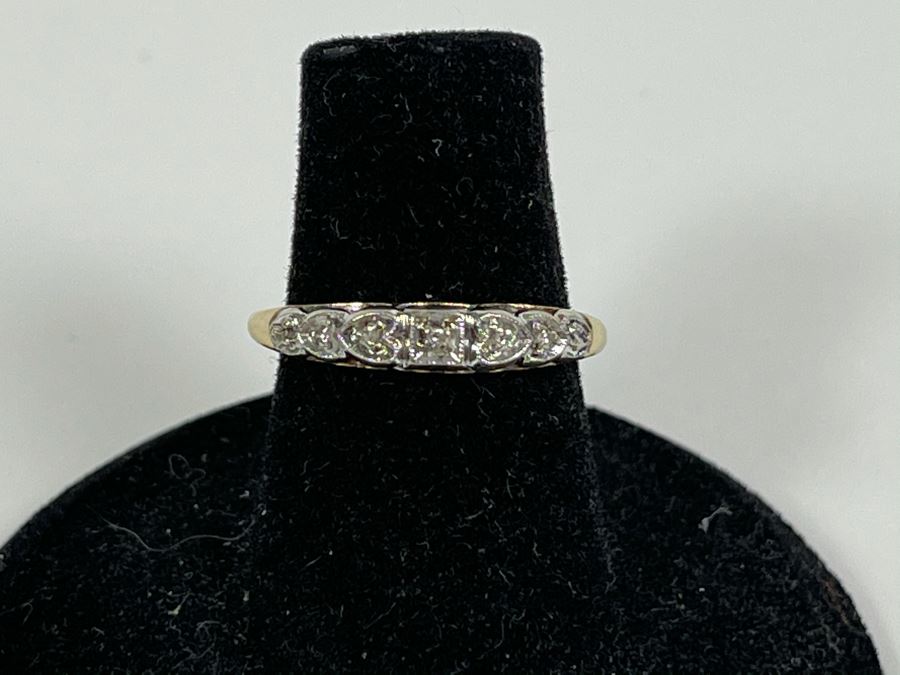 14K Diamond Ring Size 5.5 2.2g Fair Market Value $175 [Photo 2]