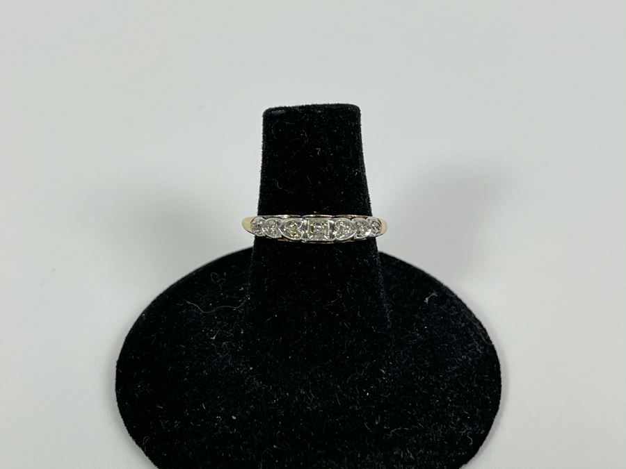14K Diamond Ring Size 5.5 2.2g Fair Market Value $175 [Photo 4]