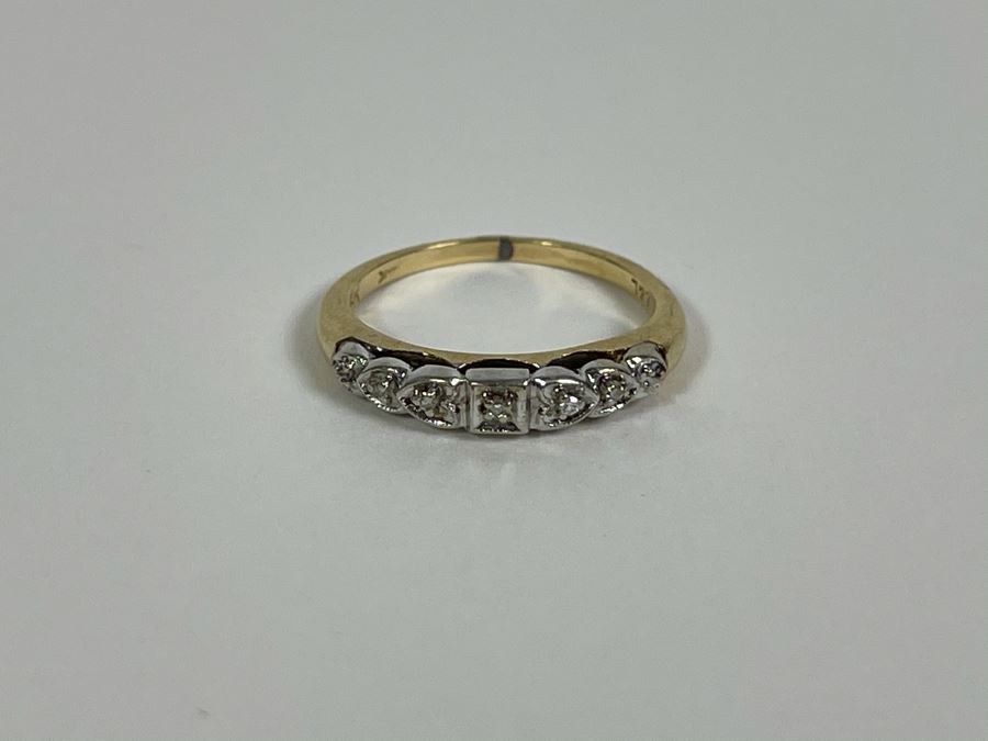 14K Diamond Ring Size 5.5 2.2g Fair Market Value $175 [Photo 10]