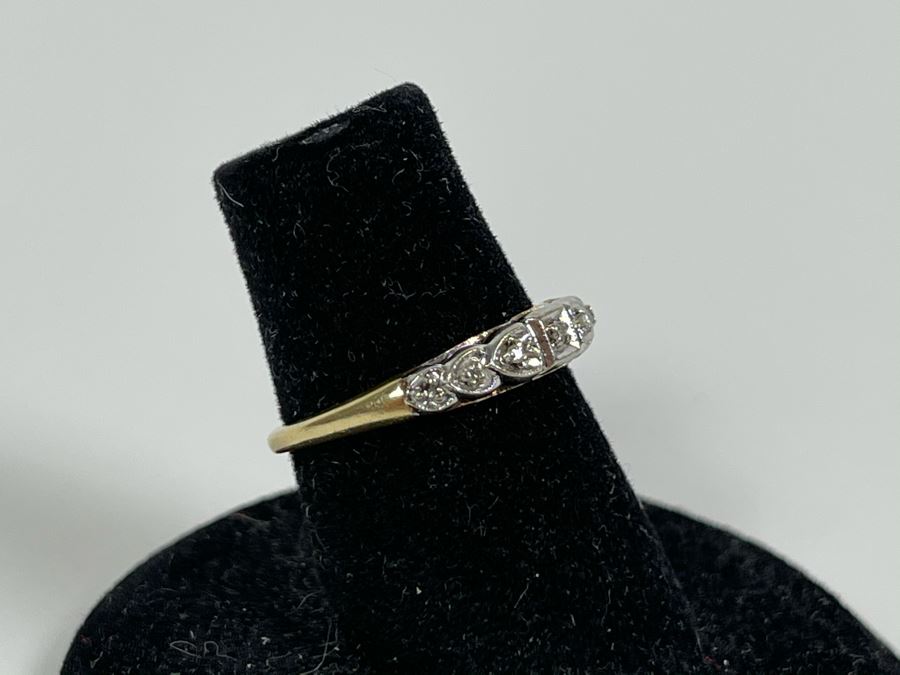 14K Diamond Ring Size 5.5 2.2g Fair Market Value $175 [Photo 7]