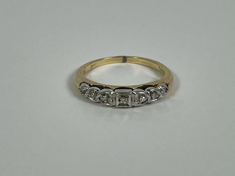 14K Diamond Ring Size 5.5 2.2g Fair Market Value $175 [Photo 11]