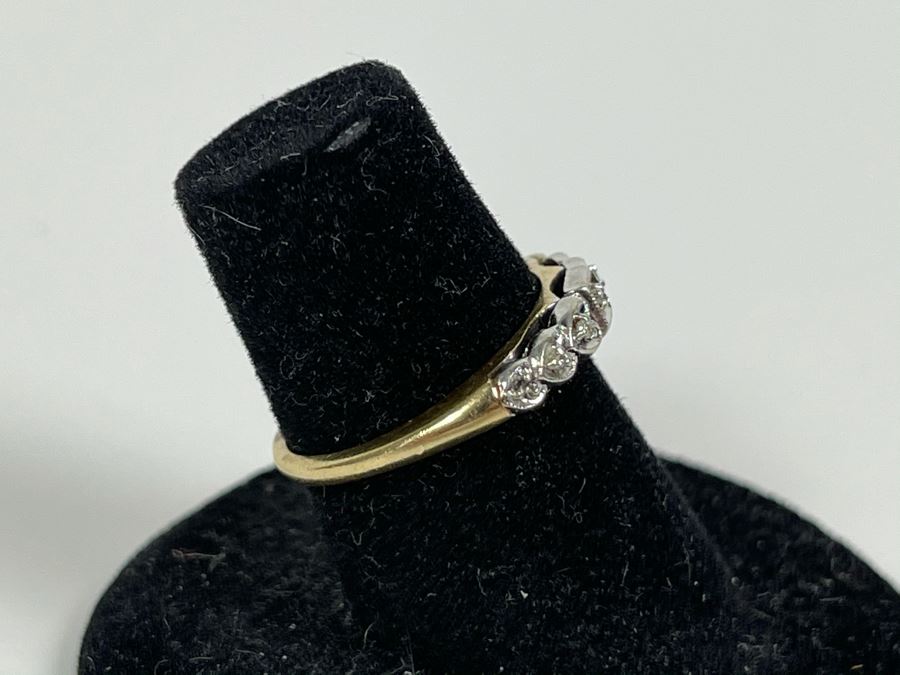 14K Diamond Ring Size 5.5 2.2g Fair Market Value $175 [Photo 6]