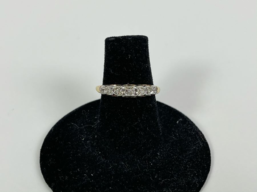 14K Diamond Ring Size 5.5 2.2g Fair Market Value $175 [Photo 3]