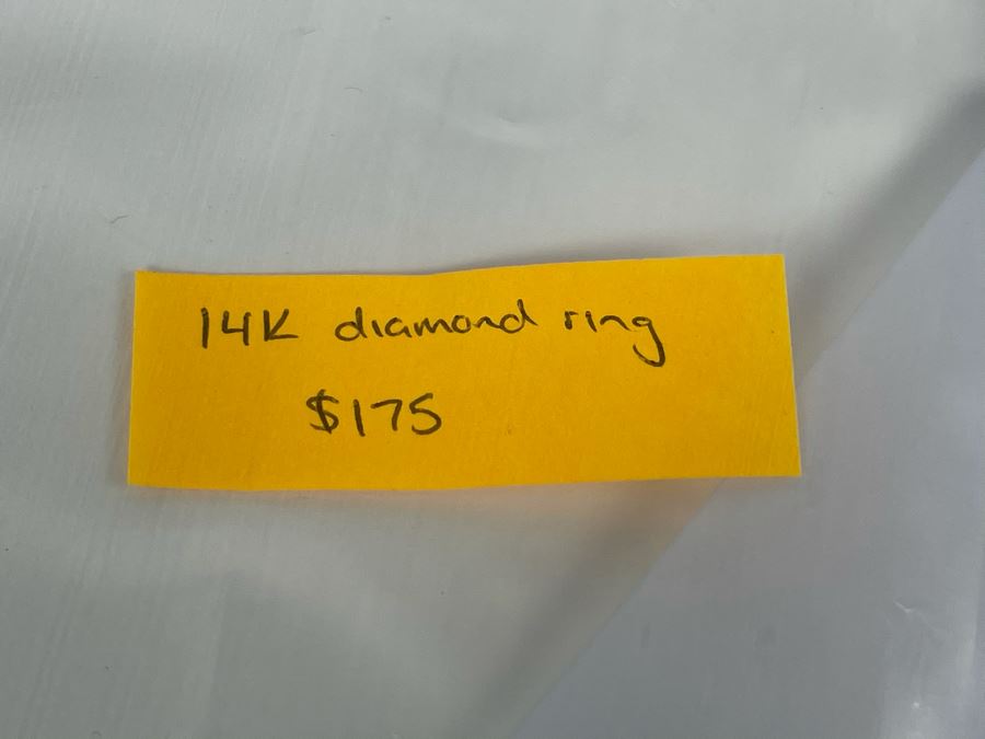 14K Diamond Ring Size 5.5 2.2g Fair Market Value $175 [Photo 16]