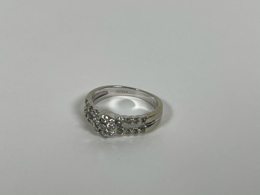 14K Gold Diamond Ring Size 6 2.9g Fair Market Value $300 [Photo 12]