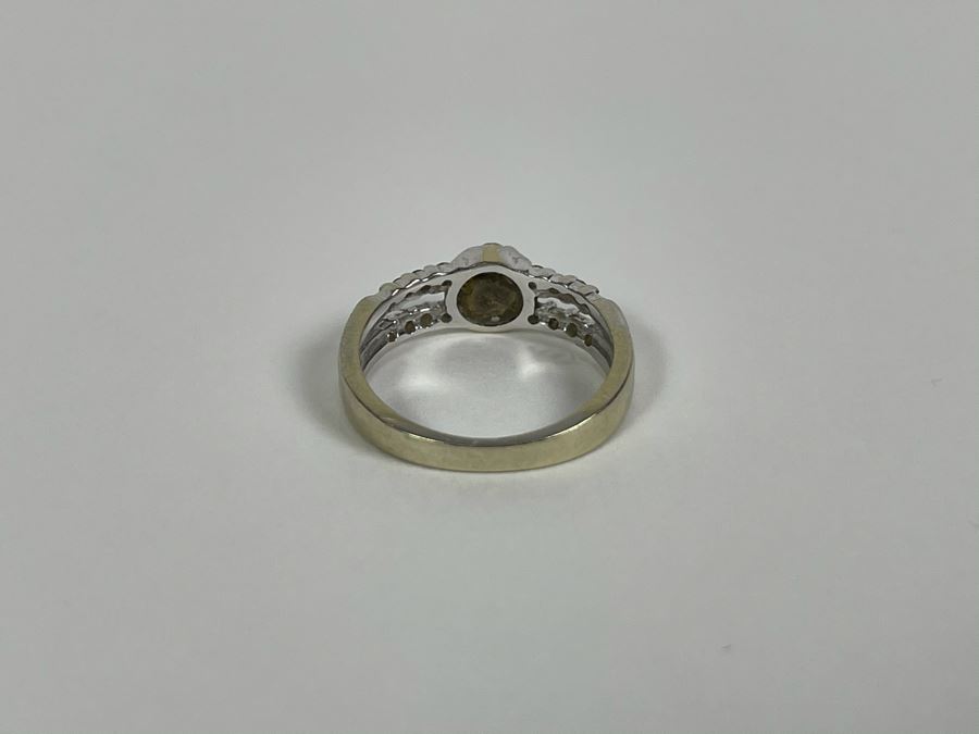 14K Gold Diamond Ring Size 6 2.9g Fair Market Value $300 [Photo 13]