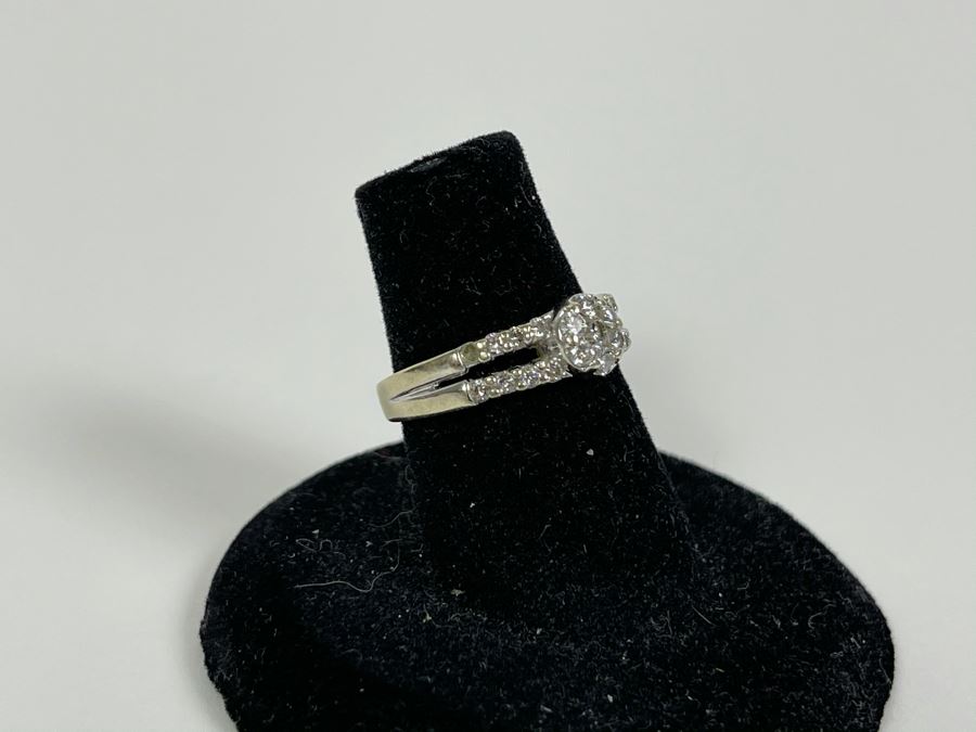 14K Gold Diamond Ring Size 6 2.9g Fair Market Value $300 [Photo 6]