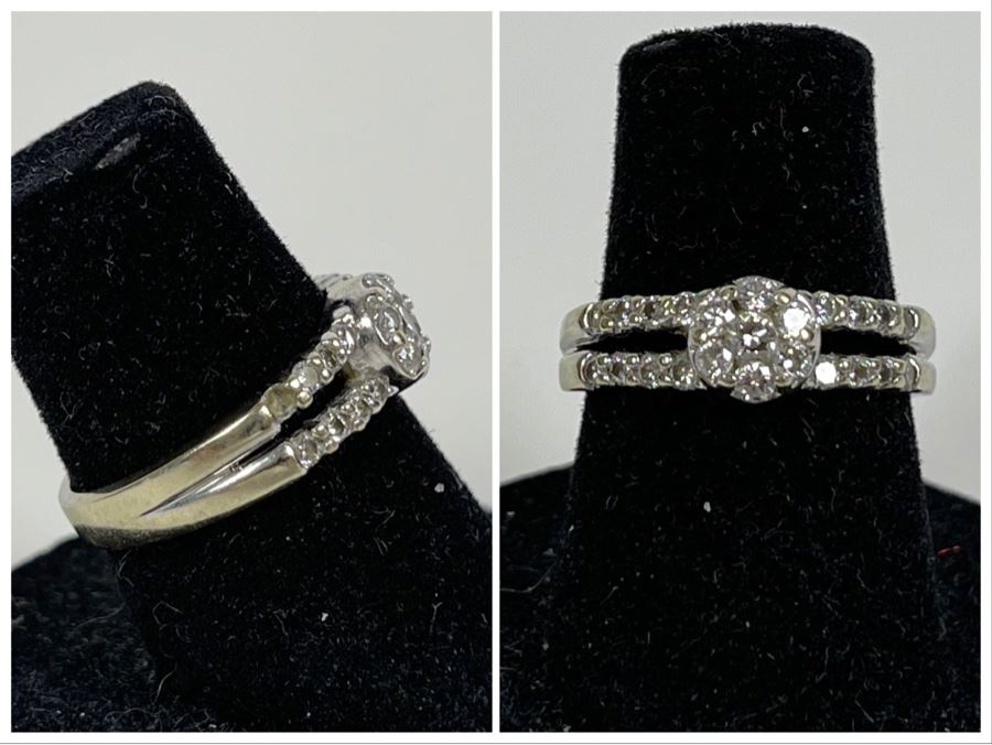 14K Gold Diamond Ring Size 6 2.9g Fair Market Value $300 [Photo 1]
