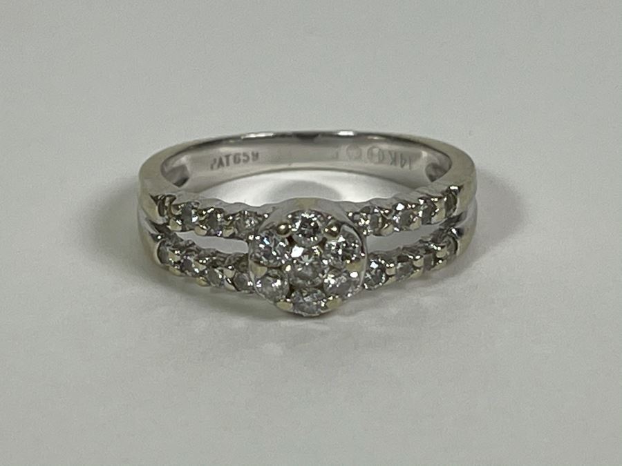 14K Gold Diamond Ring Size 6 2.9g Fair Market Value $300 [Photo 15]