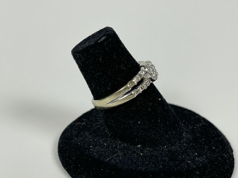 14K Gold Diamond Ring Size 6 2.9g Fair Market Value $300 [Photo 7]