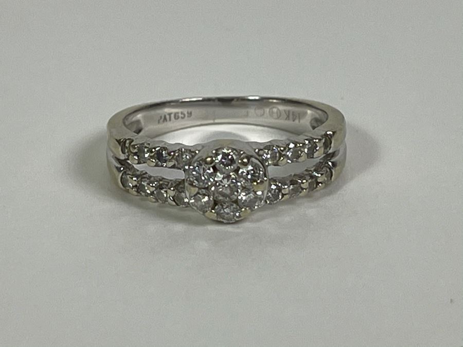 14K Gold Diamond Ring Size 6 2.9g Fair Market Value $300 [Photo 16]