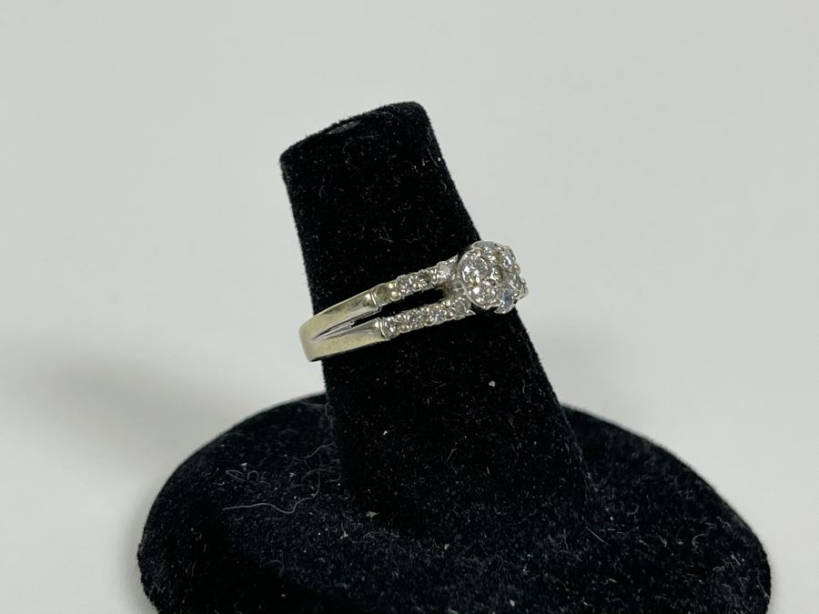 14K Gold Diamond Ring Size 6 2.9g Fair Market Value $300 [Photo 8]