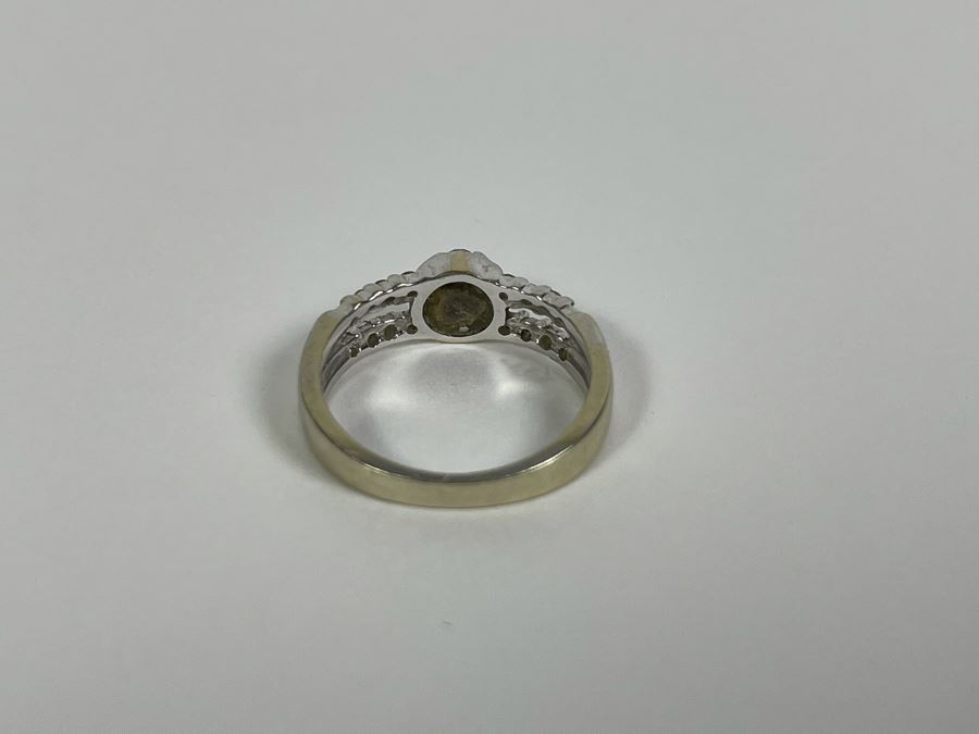 14K Gold Diamond Ring Size 6 2.9g Fair Market Value $300 [Photo 11]
