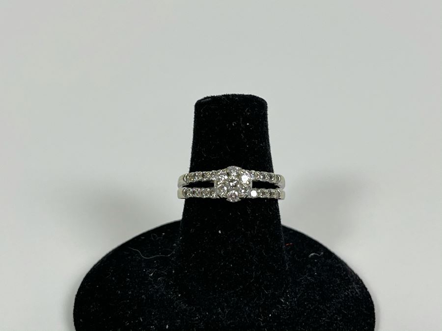 14K Gold Diamond Ring Size 6 2.9g Fair Market Value $300 [Photo 3]