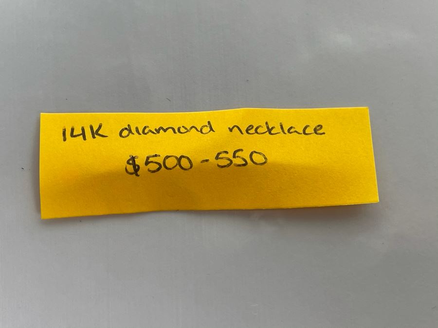 14K Gold Diamond 16' Necklace 8.4g Fair Market Value $550 [Photo 18]