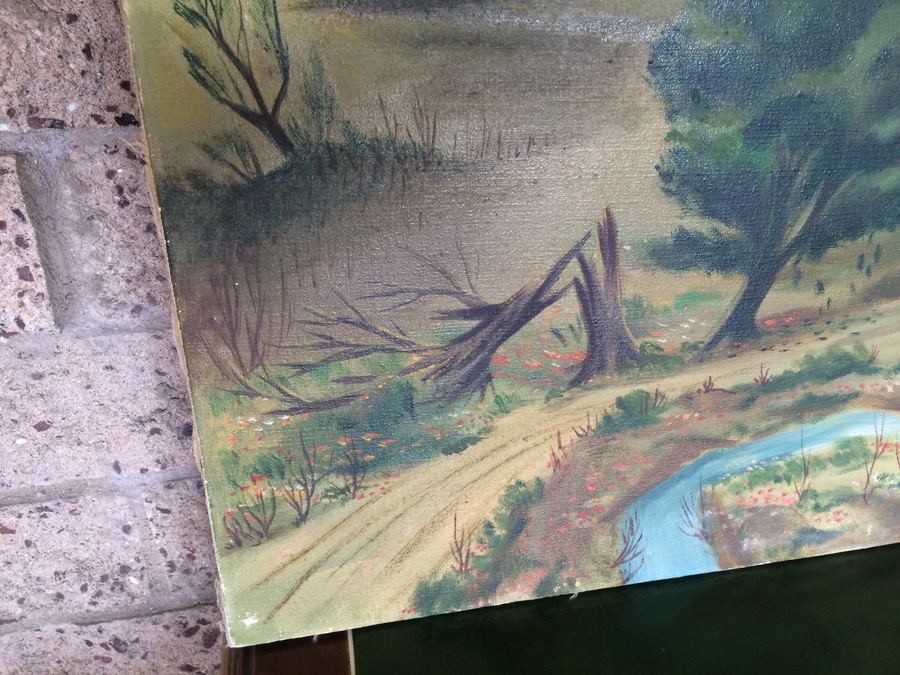 Original Landscape Oil Painting 1942 Socha [Photo 3]