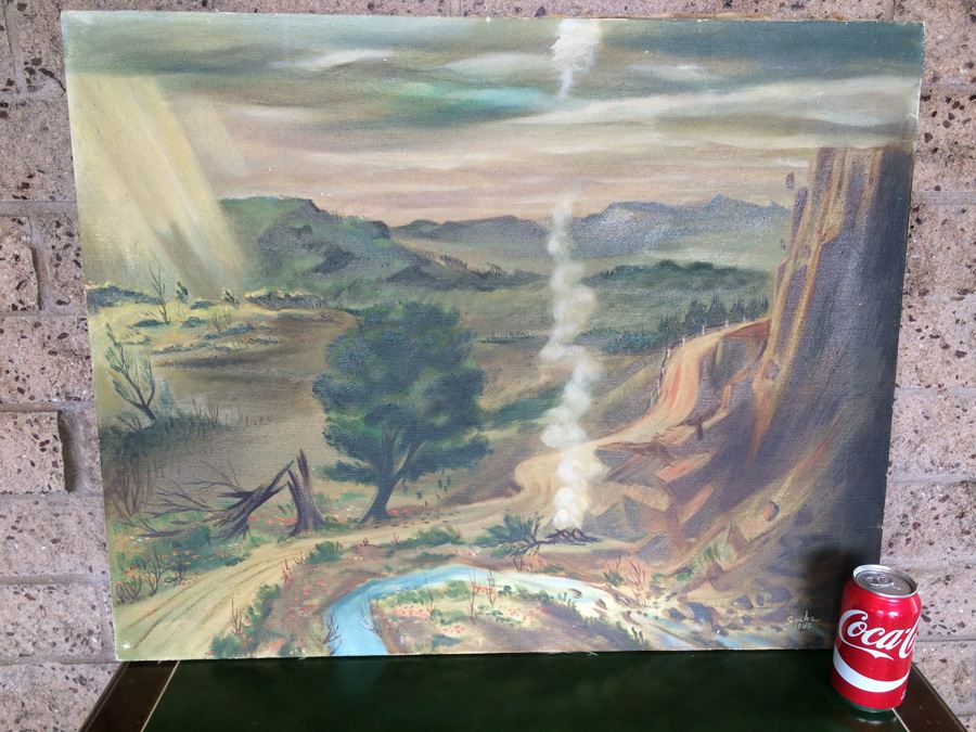 Original Landscape Oil Painting 1942 Socha