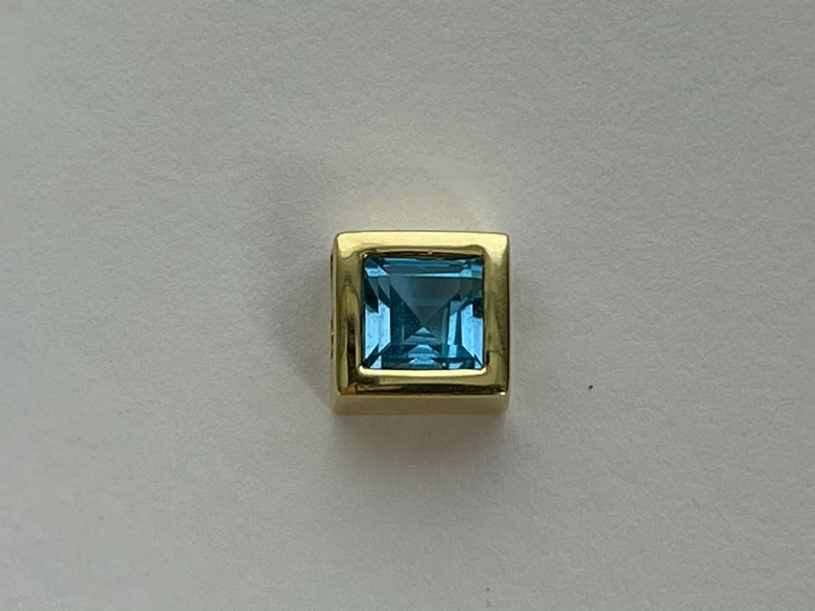 14K Blue Topaz Pendant 1.2g [Photo 2]