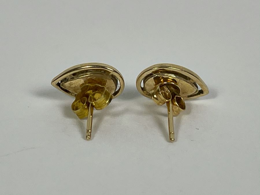 14K Jadeite Earrings 1.6g [Photo 5]