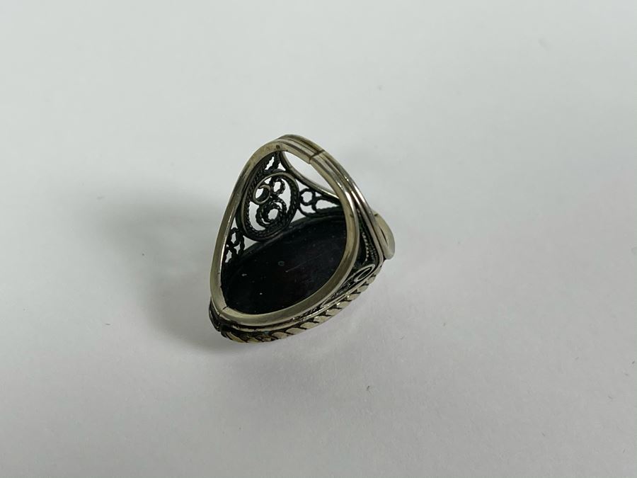 Collection Of Four Russian Hand Painted Enamel Rostov Finift Rings Sizes 6 And 5 [Photo 10]