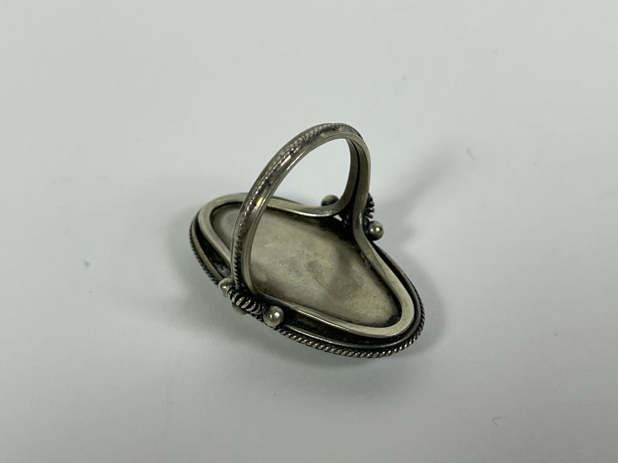 Collection Of Four Russian Hand Painted Enamel Rostov Finift Rings Sizes 6 And 5 [Photo 5]