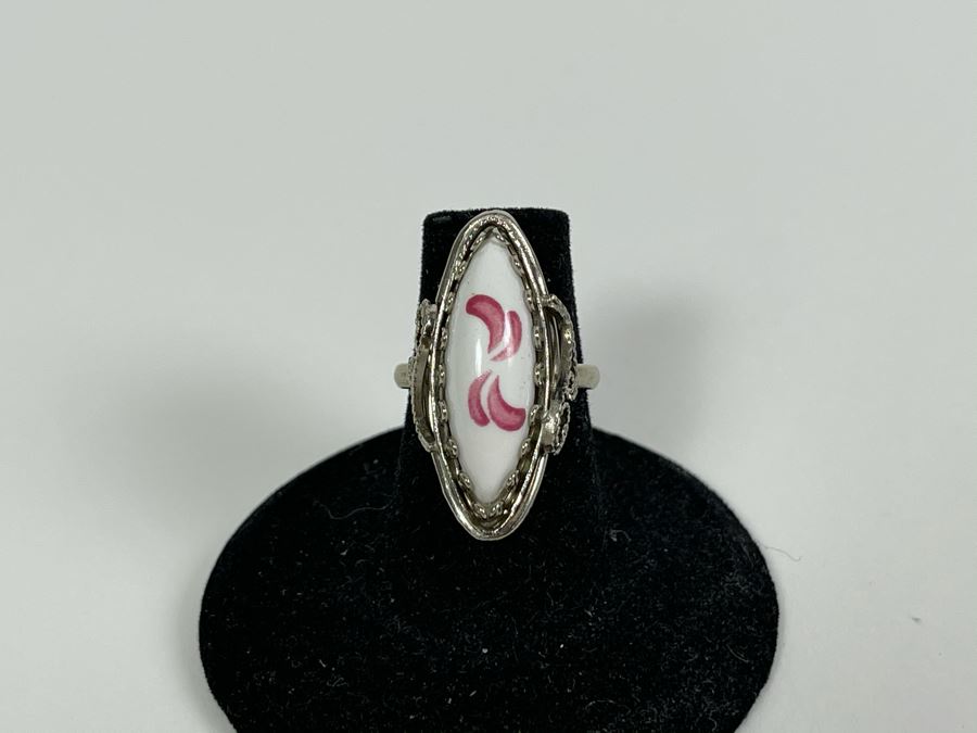 Collection Of Four Russian Hand Painted Enamel Rostov Finift Rings Sizes 6 And 5 [Photo 11]