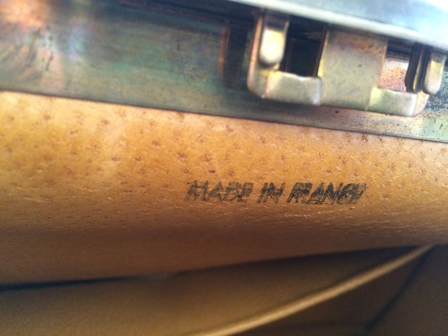 Leather Doctor Bag with Key and Lock Made in France [Photo 10]