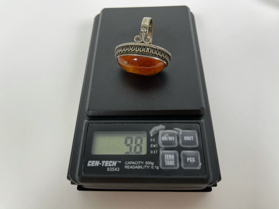 Sterling Silver Amber Size 8 9.8g [Photo 7]