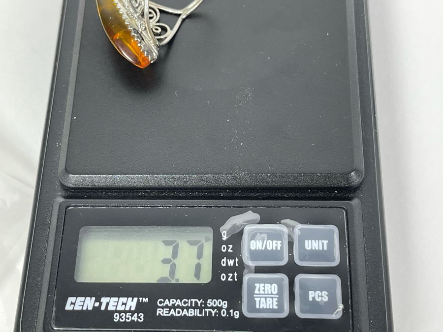 Sterling Silver Amber Size 7.5 3.7g [Photo 8]