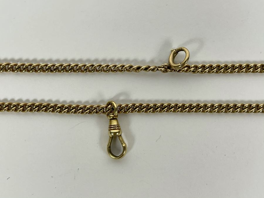 10K Gold Chain Watch Fob 12.8g [Photo 4]