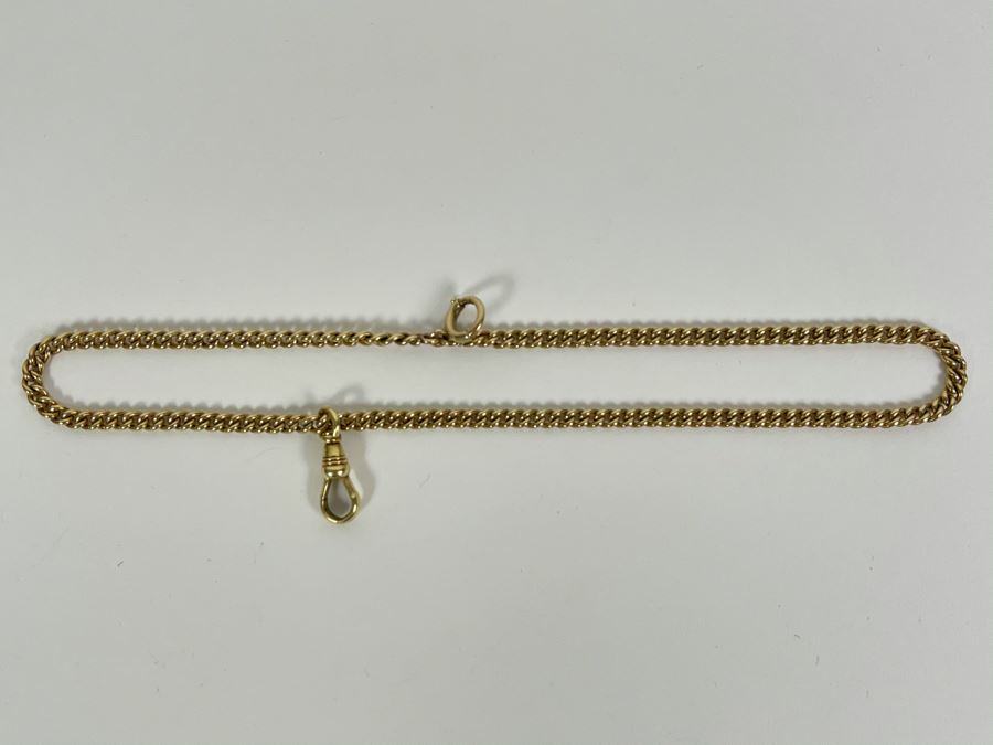 10K Gold Chain Watch Fob 12.8g [Photo 2]