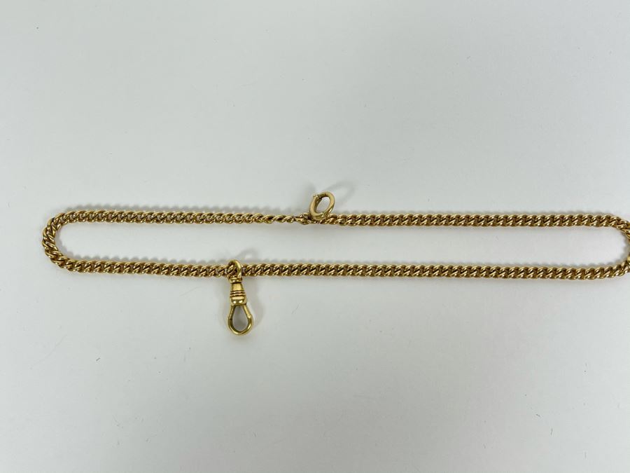 10K Gold Chain Watch Fob 12.8g [Photo 3]