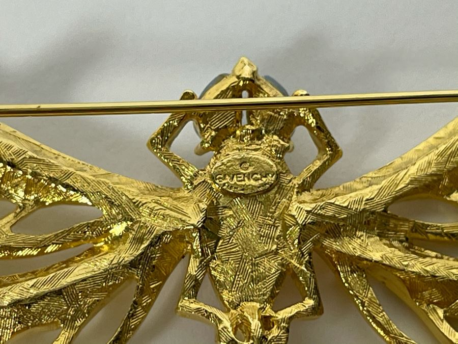 Signed Givenchy Dragonfly Pendant Brooch [Photo 6]