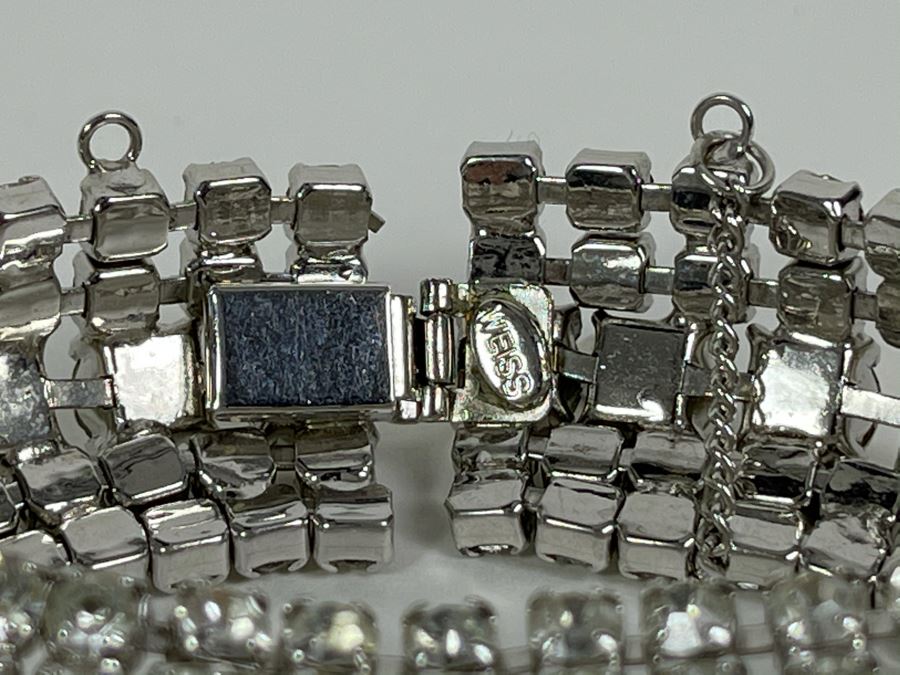 Vintage Signed WEISS Rhinestone Bling Bracelet [Photo 5]
