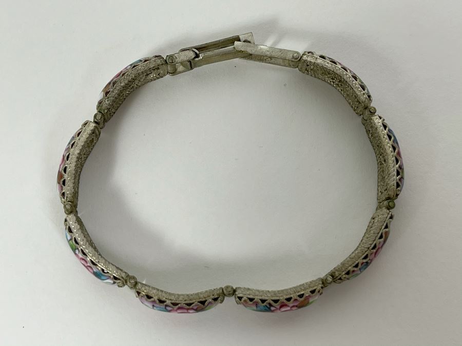 Russian Hand Painted Enamel Rostov Finift Bracelet [Photo 3]