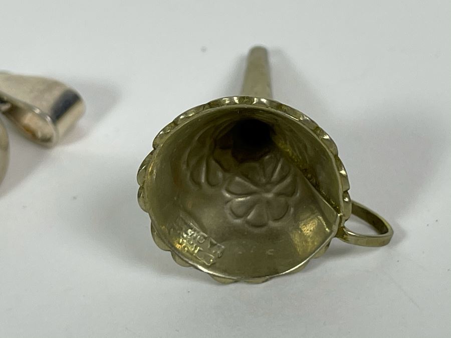 Sterling Silver Hematite Garnet Pendat, Sterling Silver Pendant And Sterling Perfume Funnel Total Weight 30.5g [Photo 5]