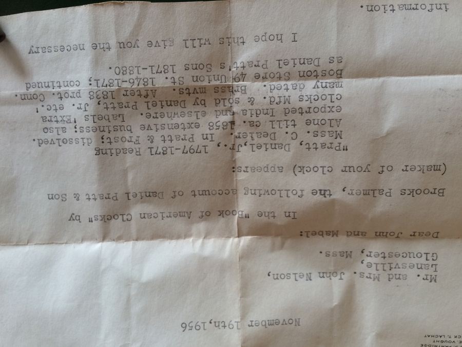  Daniel Pratt & Sons Shelf Clock [Photo 13]