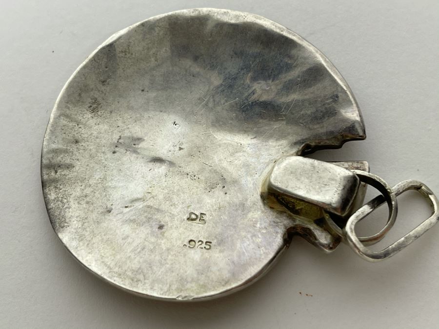 Large Sterling Silver Hopi Pendant Signed DE 37.5g Fair Market Value $75 [Photo 5]