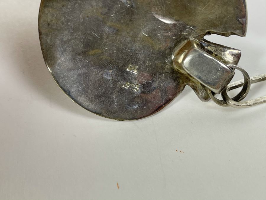Large Sterling Silver Hopi Pendant Signed DE 37.5g Fair Market Value $75 [Photo 4]