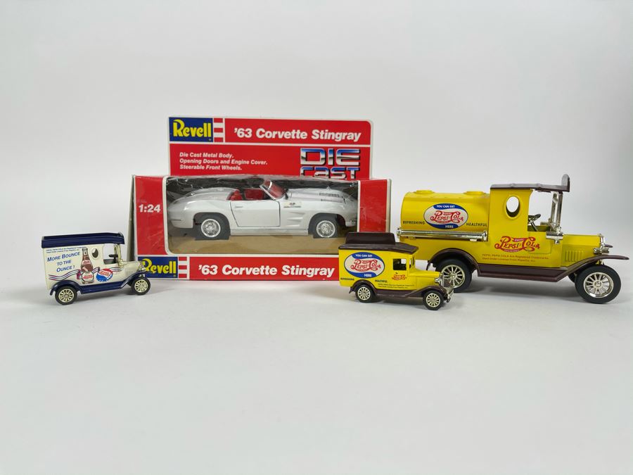 JUST ADDED - Diecast Car Collection With 1963 Corvette Stingray And Pepsi-Cola Trucks [Photo 2]