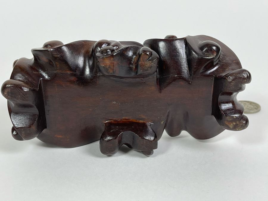 Vintage Hand Carved Jade Bird With Custom Wooden Stand 5.5W X 2.5D X 9H [Photo 18]