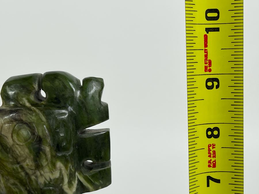 Vintage Hand Carved Jade Bird With Custom Wooden Stand 5.5W X 2.5D X 9H [Photo 19]
